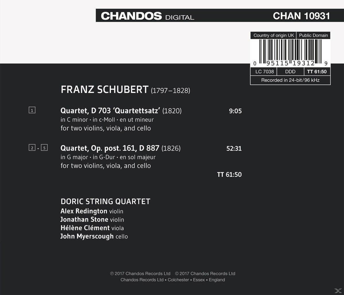 Doric String Quartet - Streichquartett in c-moll D 703/+  - (CD)