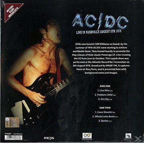 AC/DC - Live In Nashville 8th (Vinyl) (Picture-LP) August 1978 