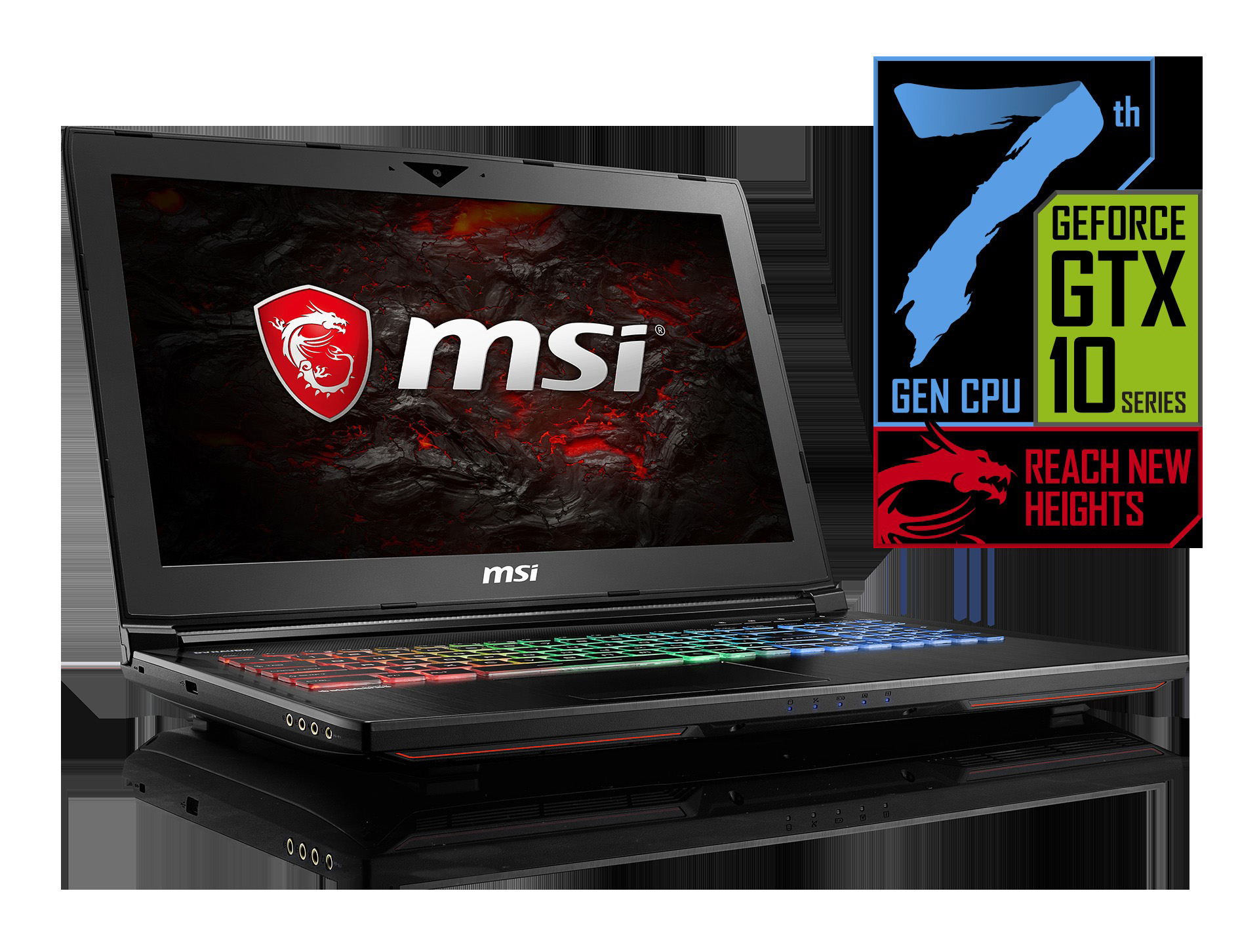 MSI GT62VR 7RE-224DE Dominator Pro - 15,6 Zoll - Intel® Core™ i7 i7-7700HQ - 16 GB - 256 GB - NVIDIA GeForce® GTX 1070 - Windows 10 Home (64 Bit)