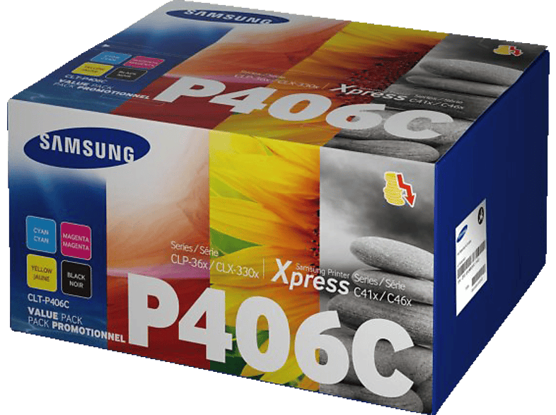 Thumbnail - SAMSUNG CLT-P406C Original Toner Schwarz/Cyan/Magenta/Gelb (CLT-P406C/ELS)