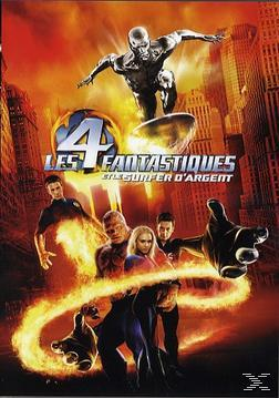 Les 4 Fantastiques et Silver Surfer filmcover. Personages vliegen voor een stad.