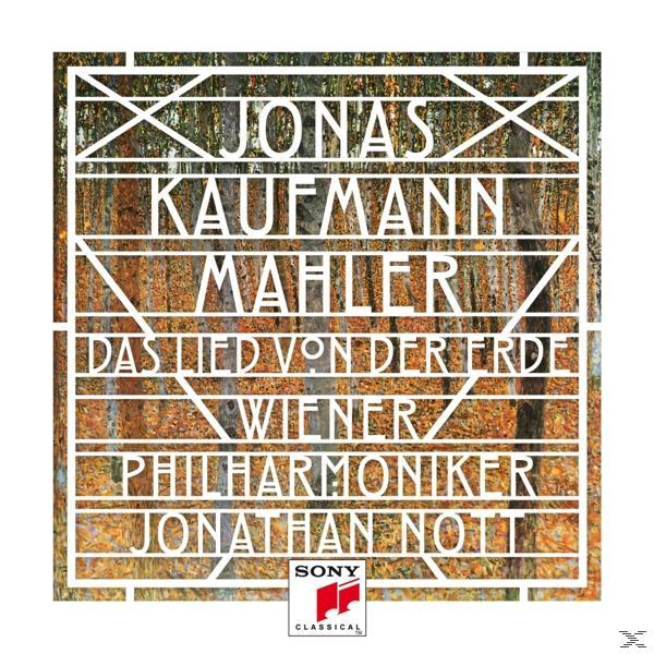 Albumcover mit weißem Text über einer verschwommenen, herbstfarbenen Waldszene. Künstler ist Jonas Kaufmann.