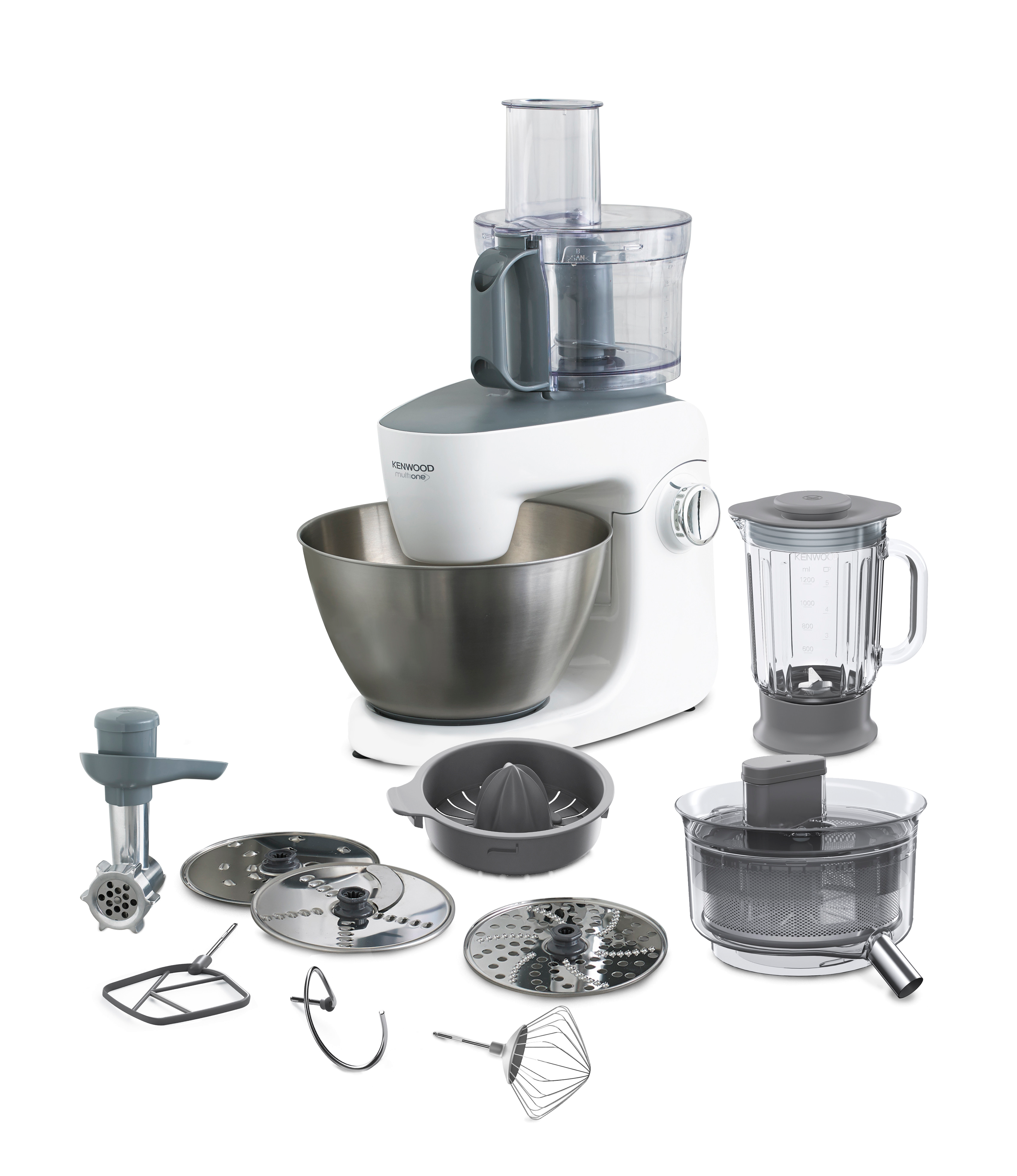 KENWOOD Küchenmaschine KHH326WH MultiOne Küchenmaschine Weiß (1000 Watt)