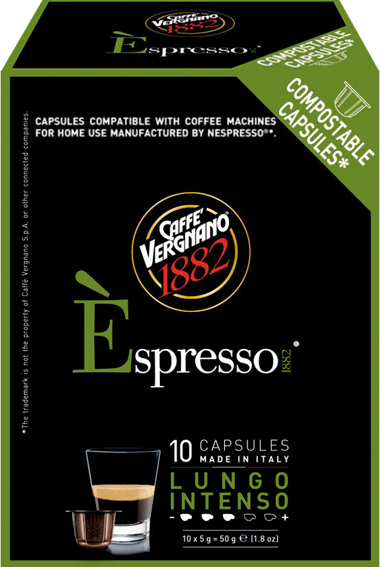 CAFFE VERGNANO 5516 Èspresso 1882 Lungo Intenso Kaffeekapseln (Nespresso)