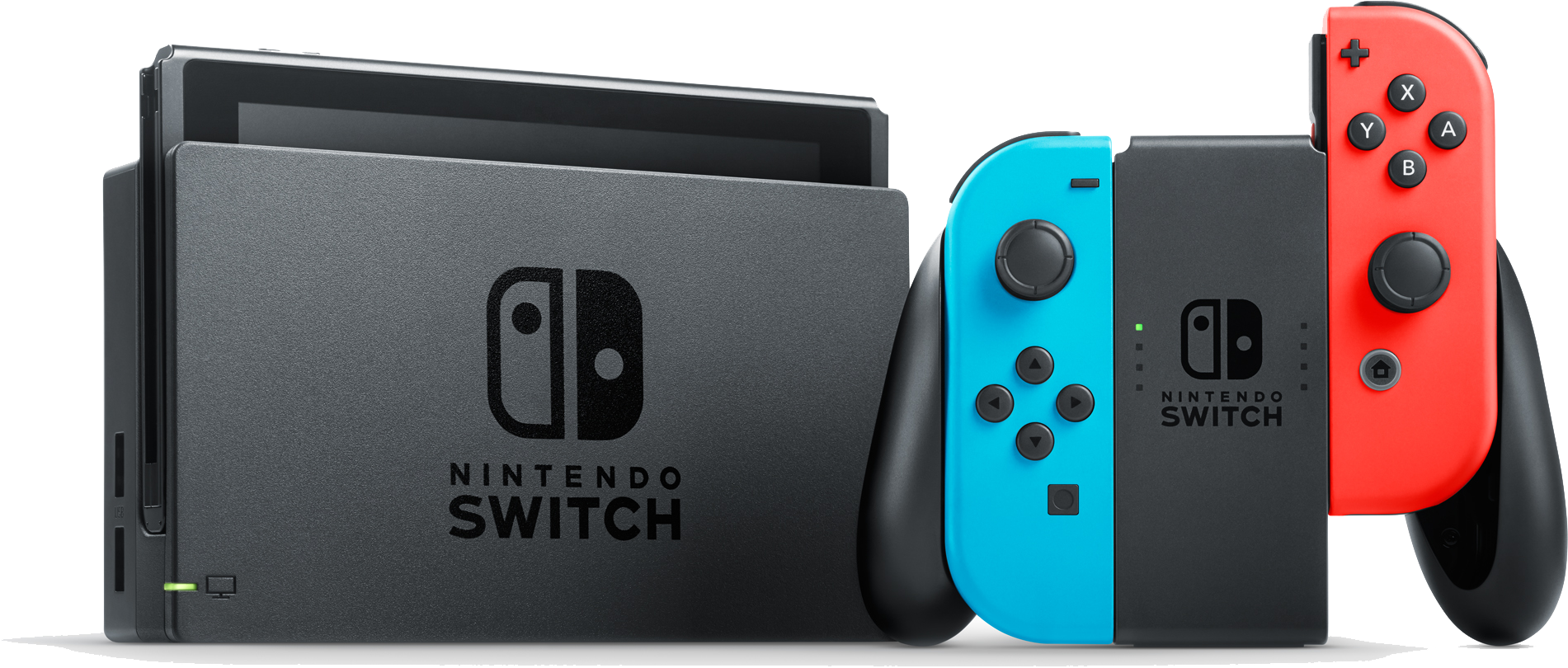NINTENDO Switch Neonrot/blau inkl. Mario Rabbids Kingdom Battle