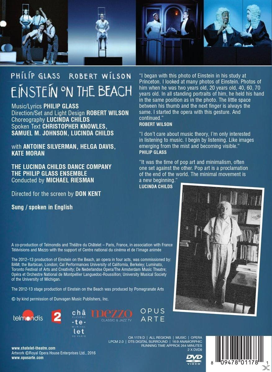 DVD-Cover für 'Einstein on the Beach' mit Text und Bildern.