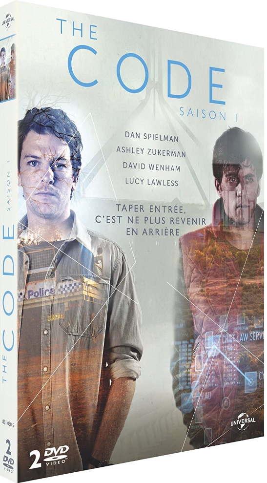 Jaquette DVD de 'The Code' avec deux hommes.