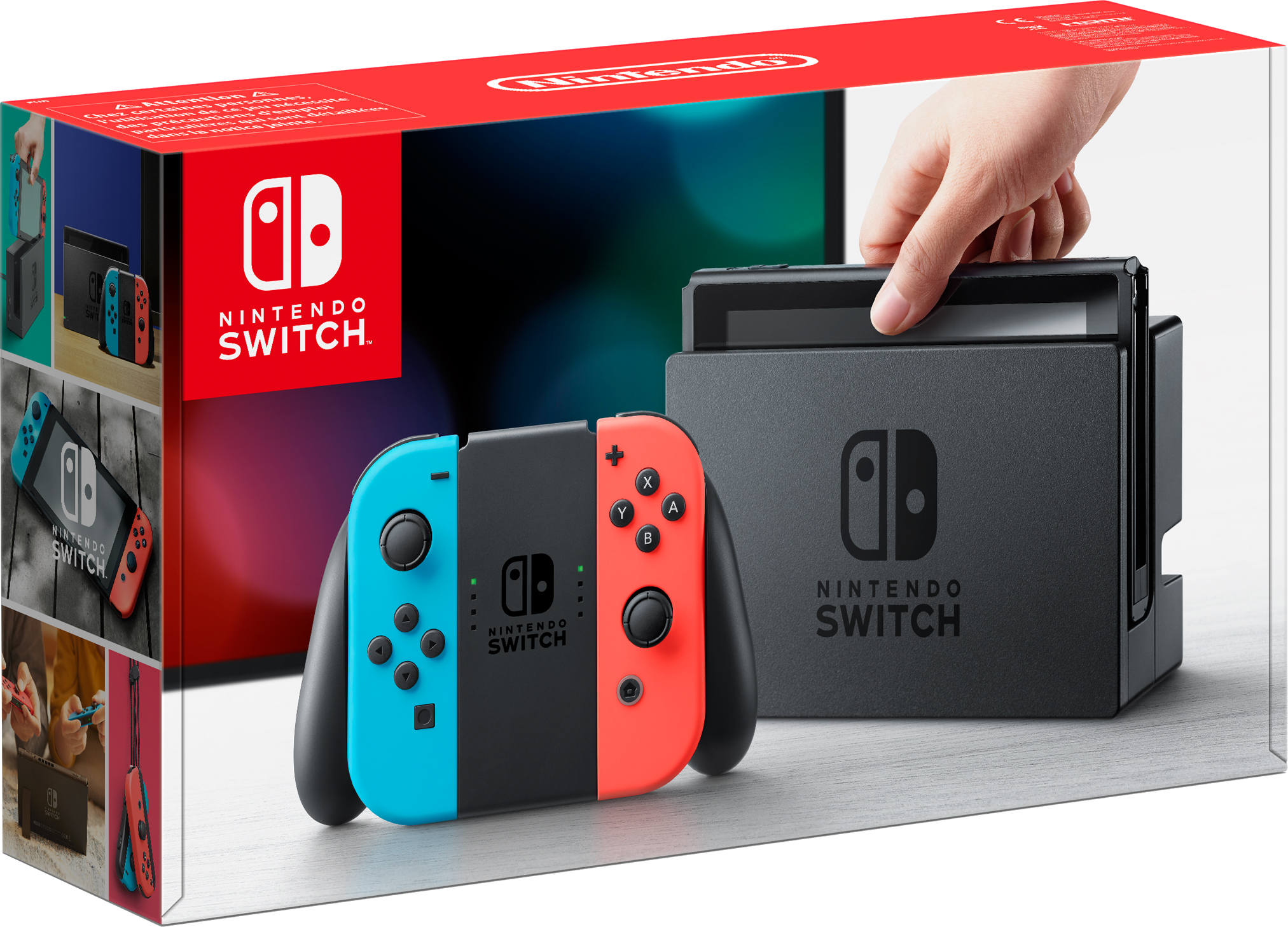 NINTENDO Switch Neonrot/blau inkl. Mario Rabbids Kingdom Battle