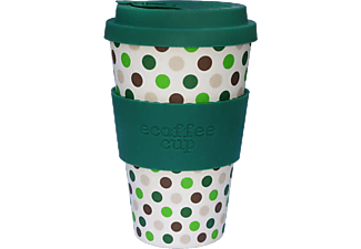 ECOFFEE CUP GREEN POLKA  kávéspohár fedővel, 400ml