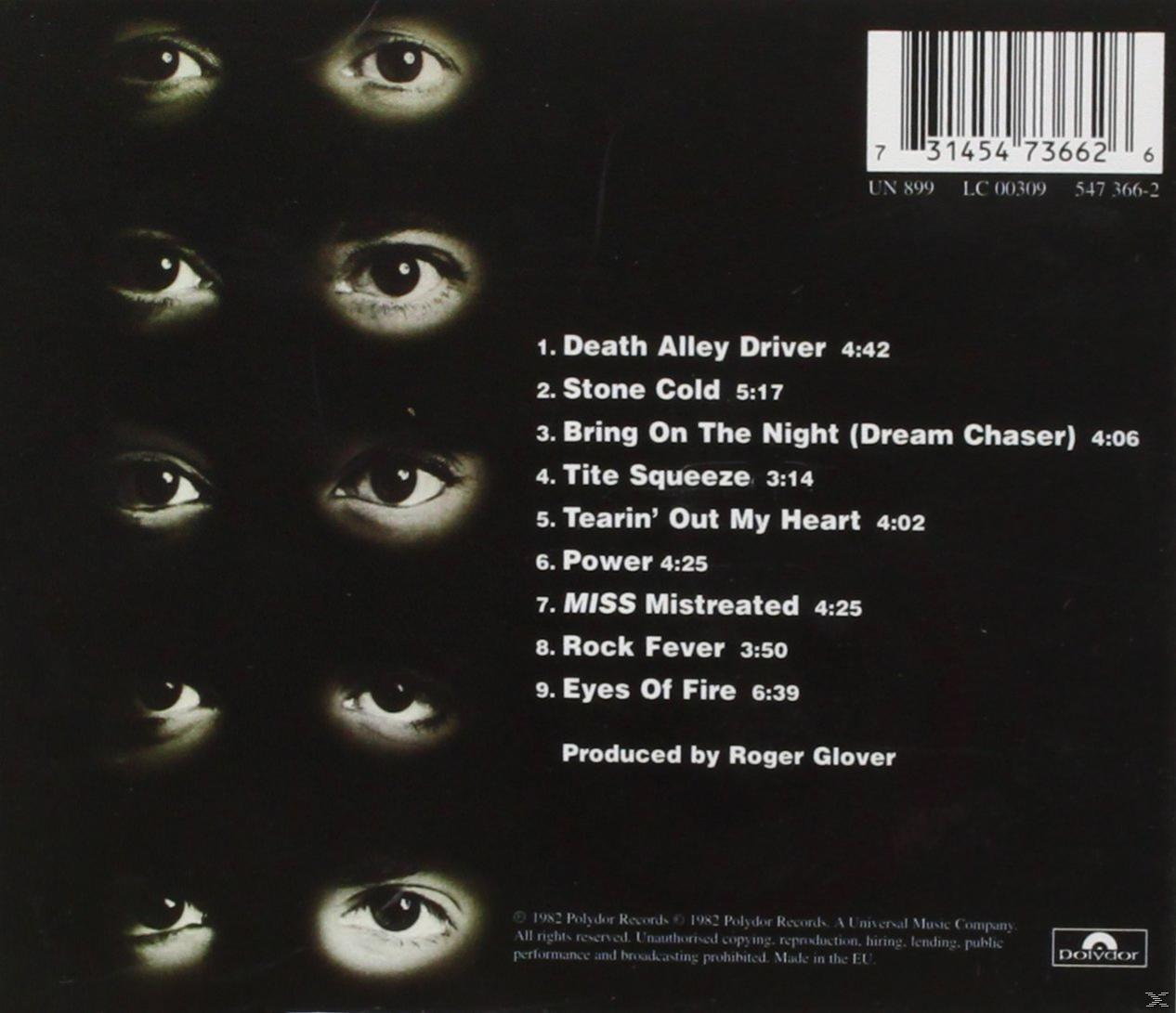 Albumcover mit Augen und einer Titelliste.