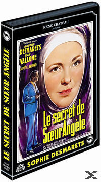 Le Secret de Soeur Angèle dvd-hoes. Het gezicht van een vrouw staat centraal. Een man staat op de achtergrond.