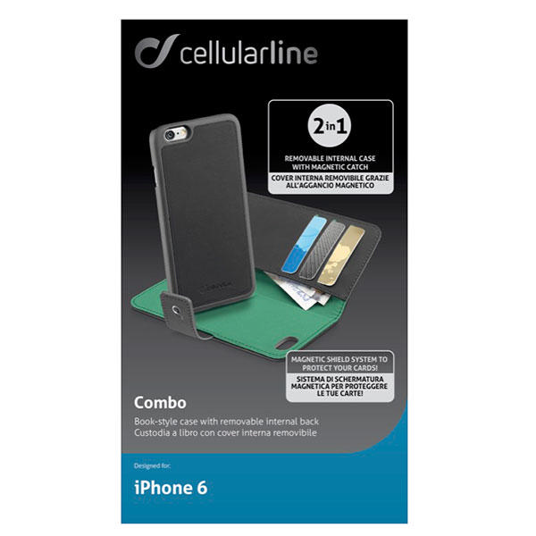 CELLULAR LINE iPhone 6 Combo Kılıf Siyah Yeşil