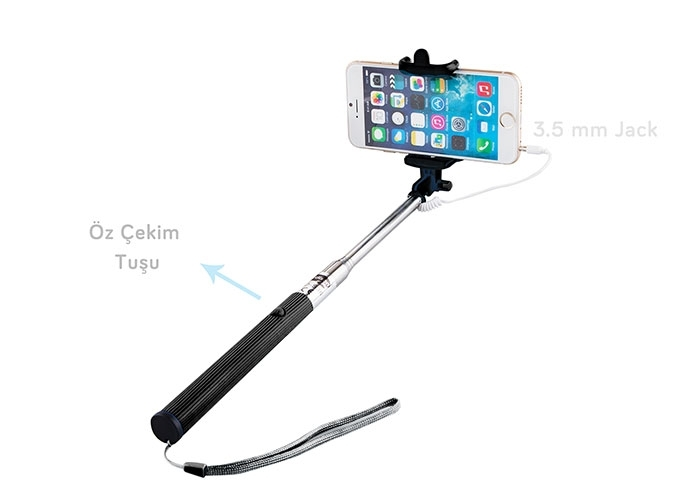 ADDISON AD-S36 Kablolu Siyah Selfie Çekim Çubuğu