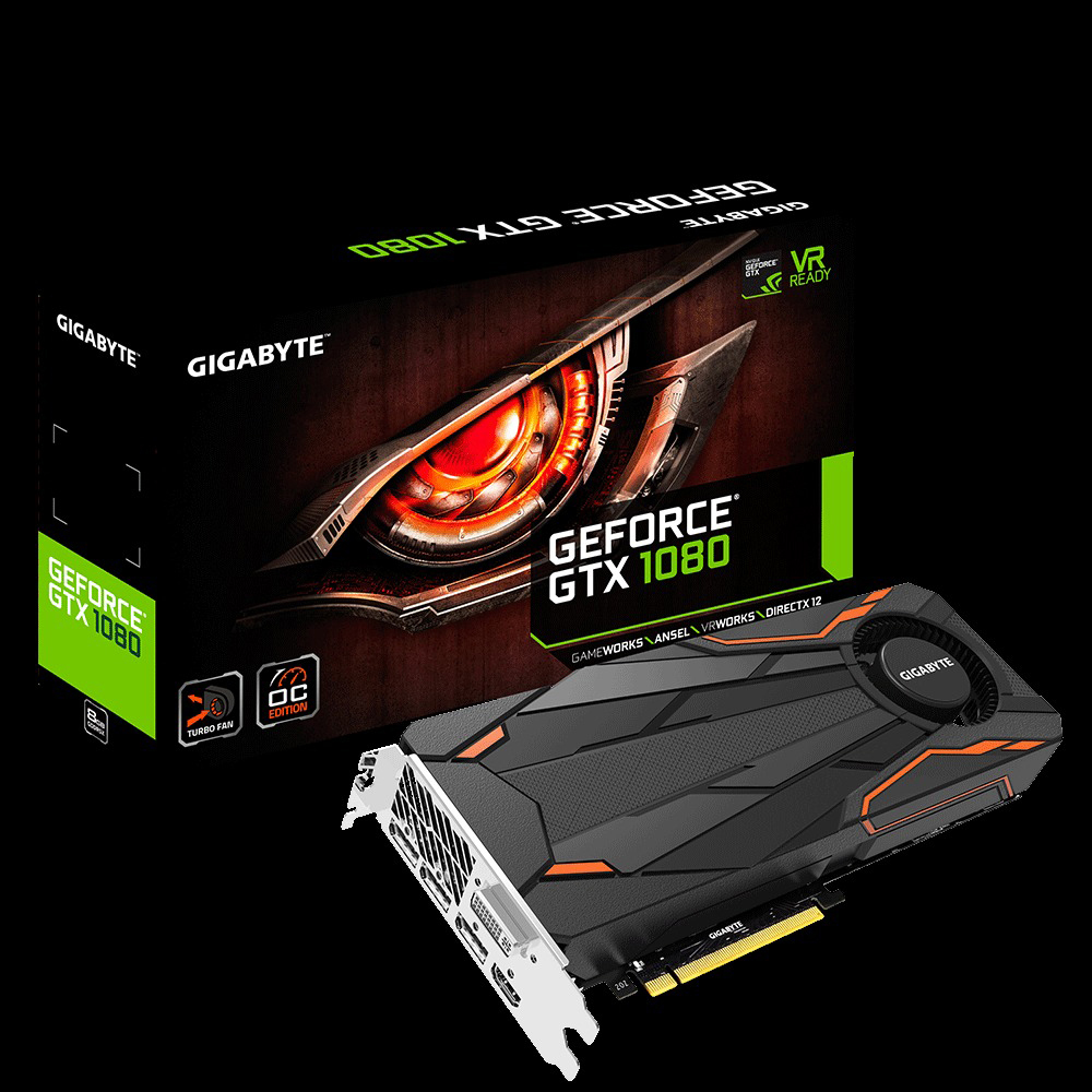 GIGABYTE GeForce® GTX 1080 Turbo OC 8GB (GV-N1080TTOC-8GD) (NVIDIA, Grafikkarte)