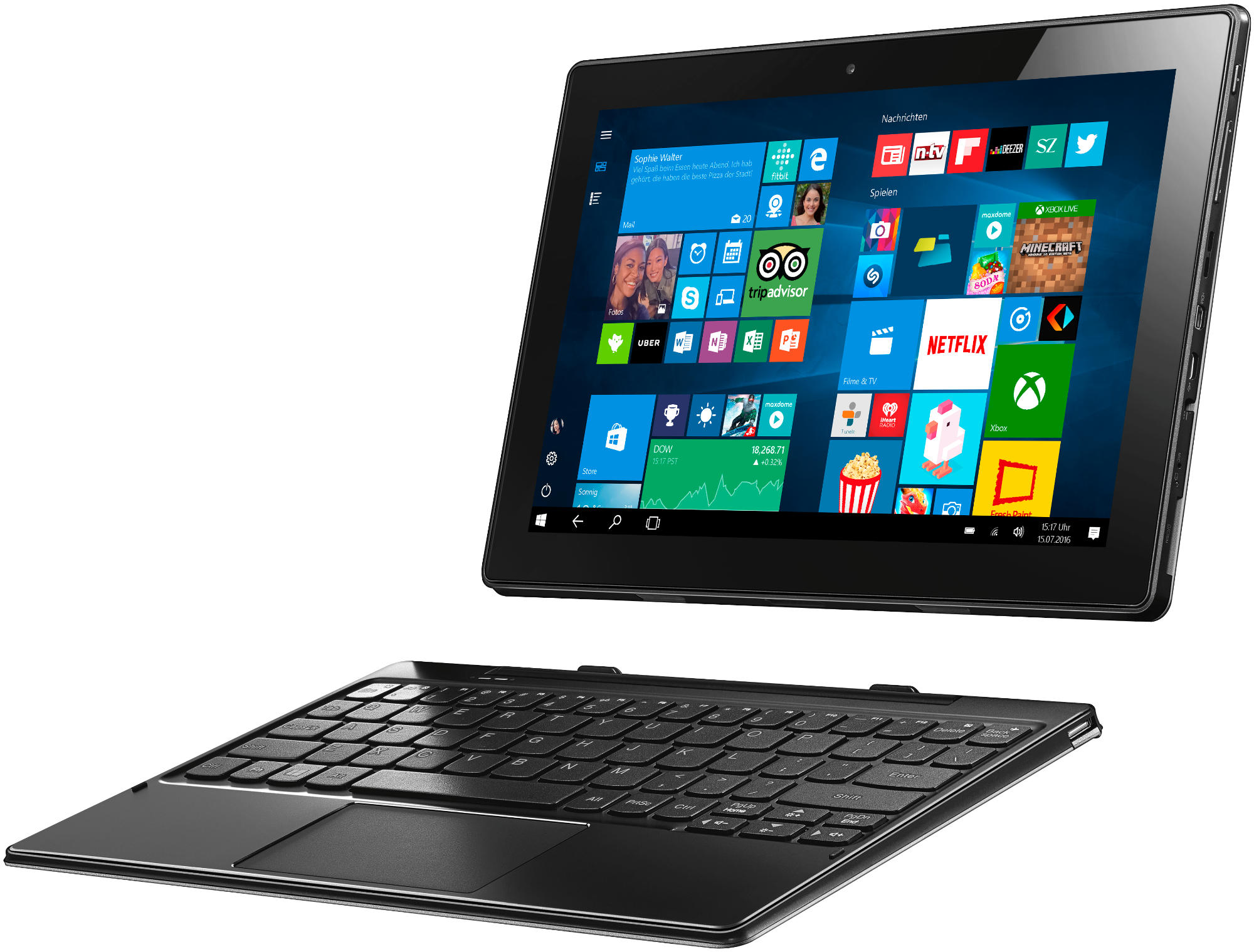 LENOVO MIIX 310, Tablet, 64 GB, 10,1 Zoll, Silber