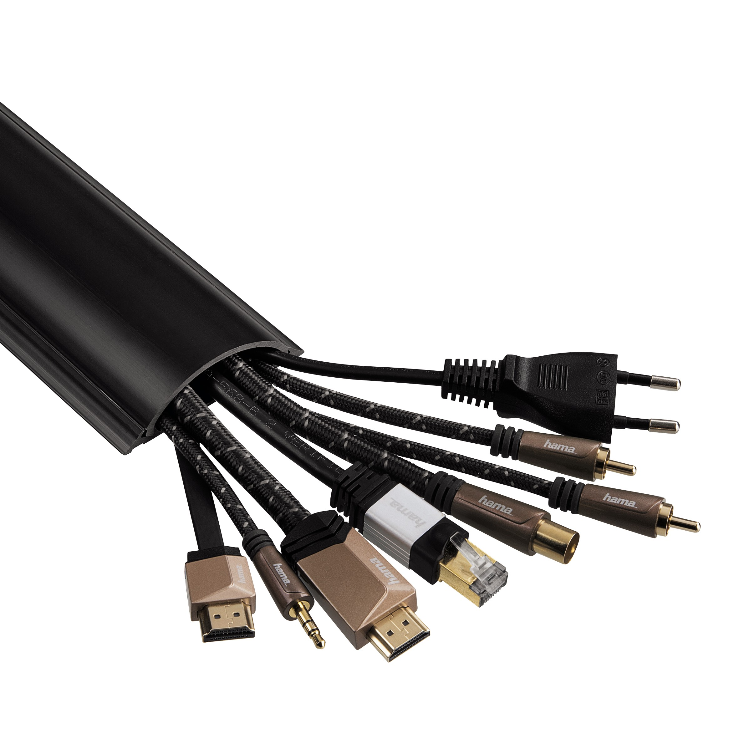 HAMA Cable tray 7 cm Black Cable tray  Black