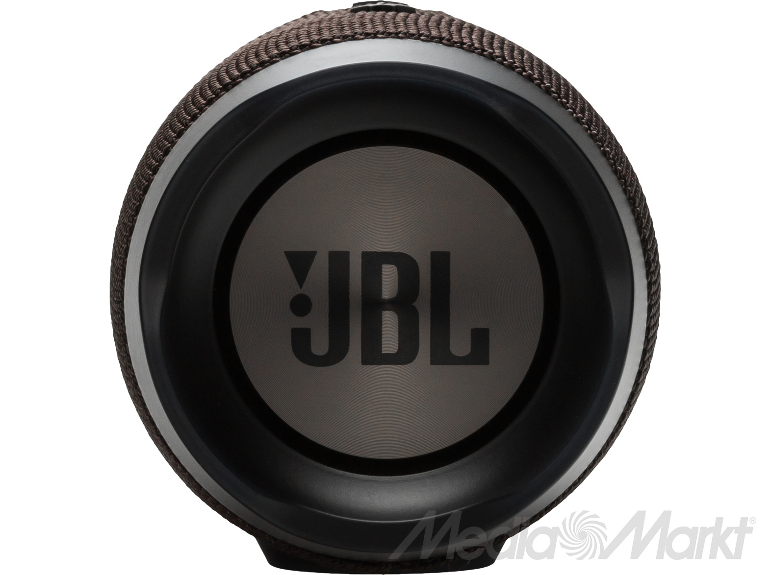 Egy fekete hangszóró a JBL logóval az elején.