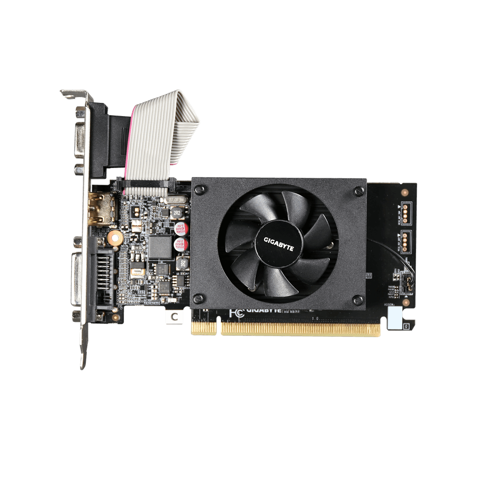 GIGABYTE Nvidia GeForce GT 710 2GB 64Bit DD3 PCI-E 2.0 Ekran Kartı GV-N710D3-2GL