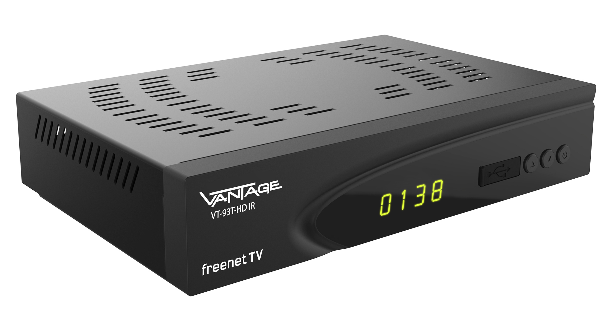 VANTAGE VT-93 T-HD IR Receiver (PVR-Funktion, DVB-T2 HD, Schwarz)