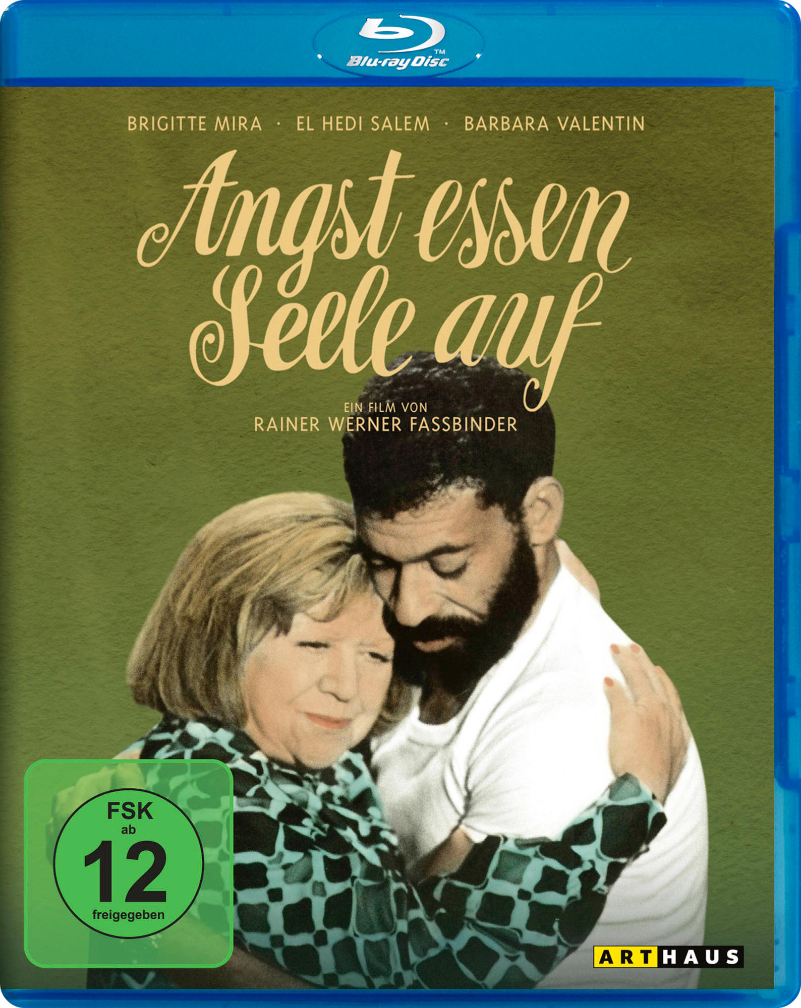 Blu-ray-Cover mit umarmendem Paar, Titel auf Deutsch und grünem Hintergrund.