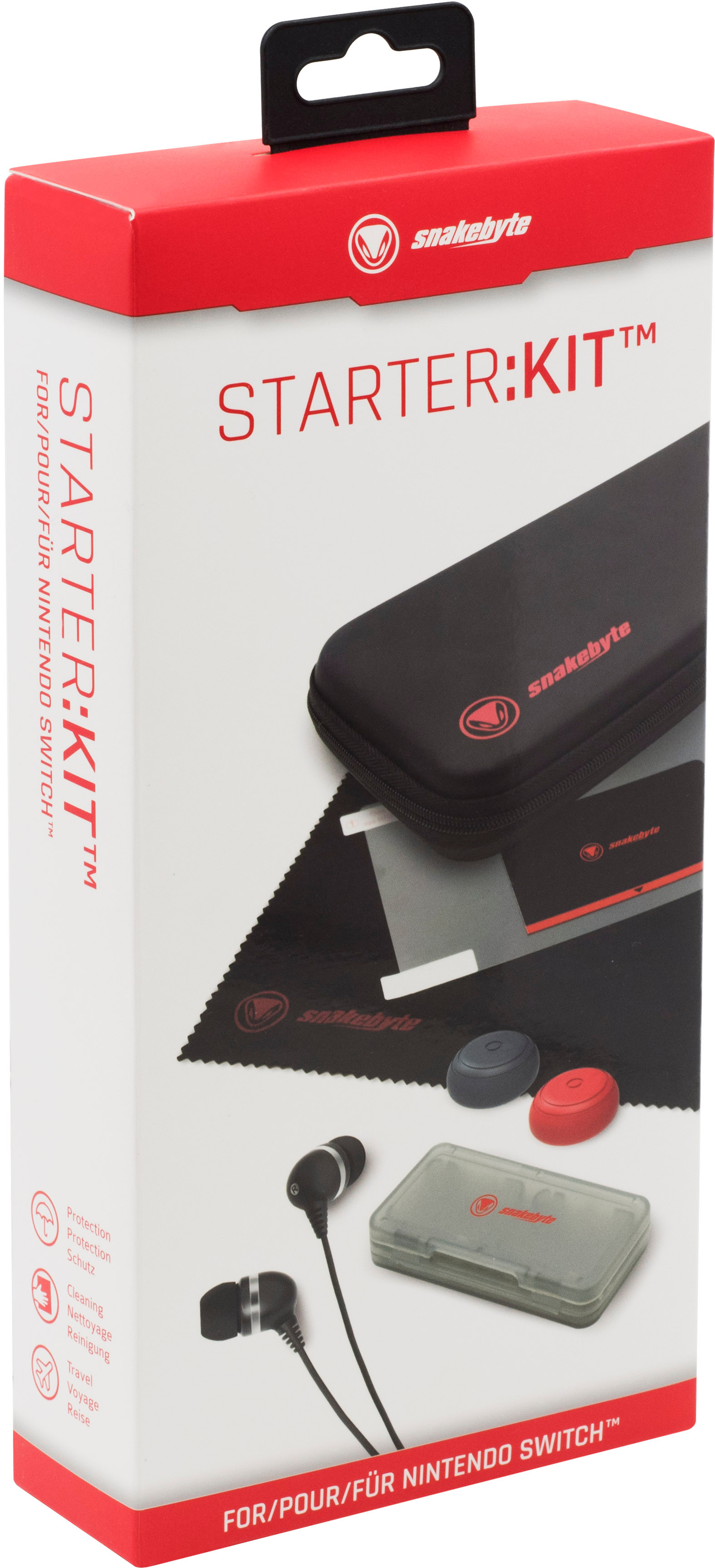 SNAKEBYTE Starter:Kit™ Zubehörset, Schwarz/Rot
