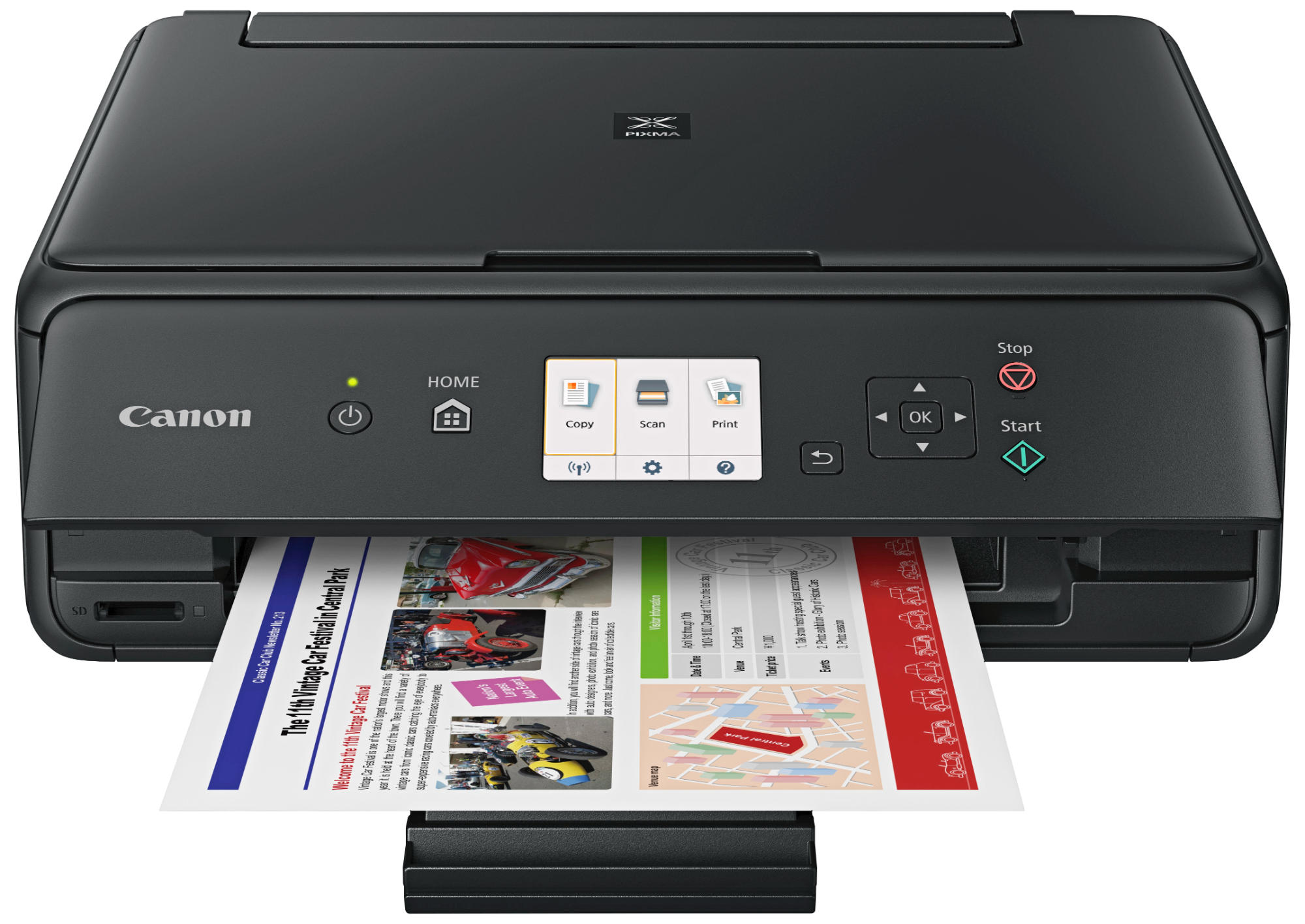CANON PIXMA TS5055 + 50 Blatt Fotopapier PP-201 Tintenstrahl 3-in-1 Multifunktionsdrucker WLAN