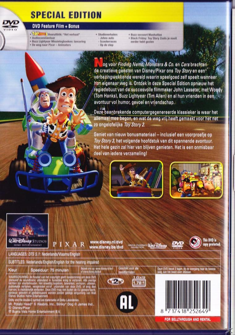 Dos d'un boîtier de DVD avec des images de Toy Story 3 et du texte sur le film.
