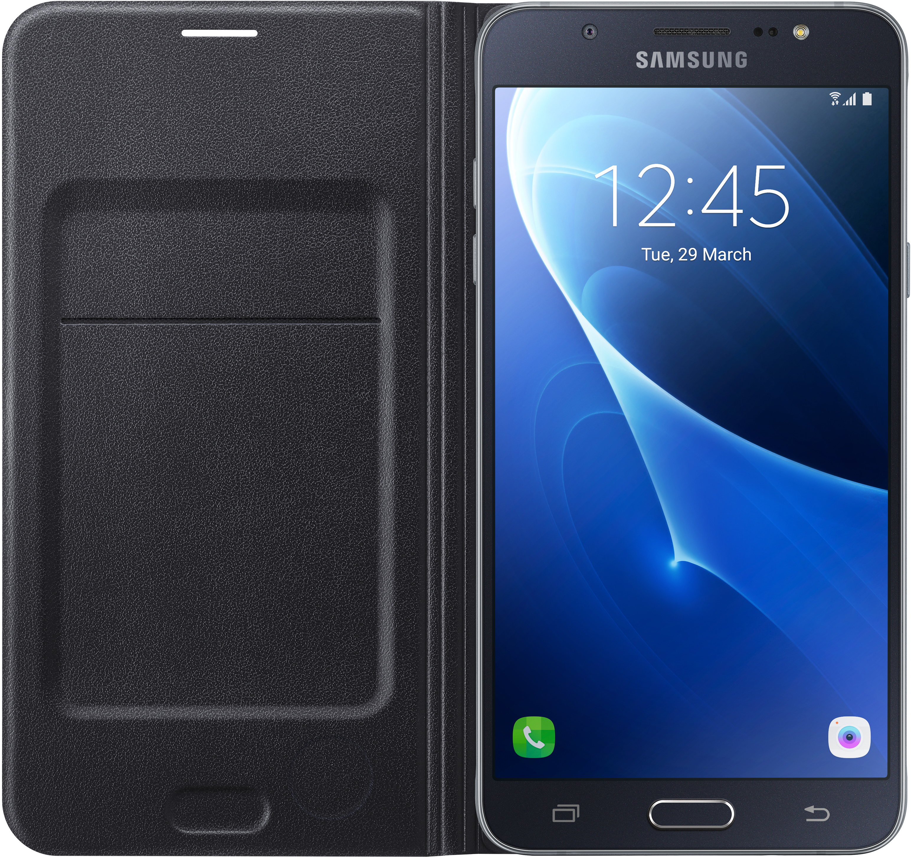 SAMSUNG EF-WJ710, Bookcover, Samsung, Galaxy J7 (2016), Schwarz