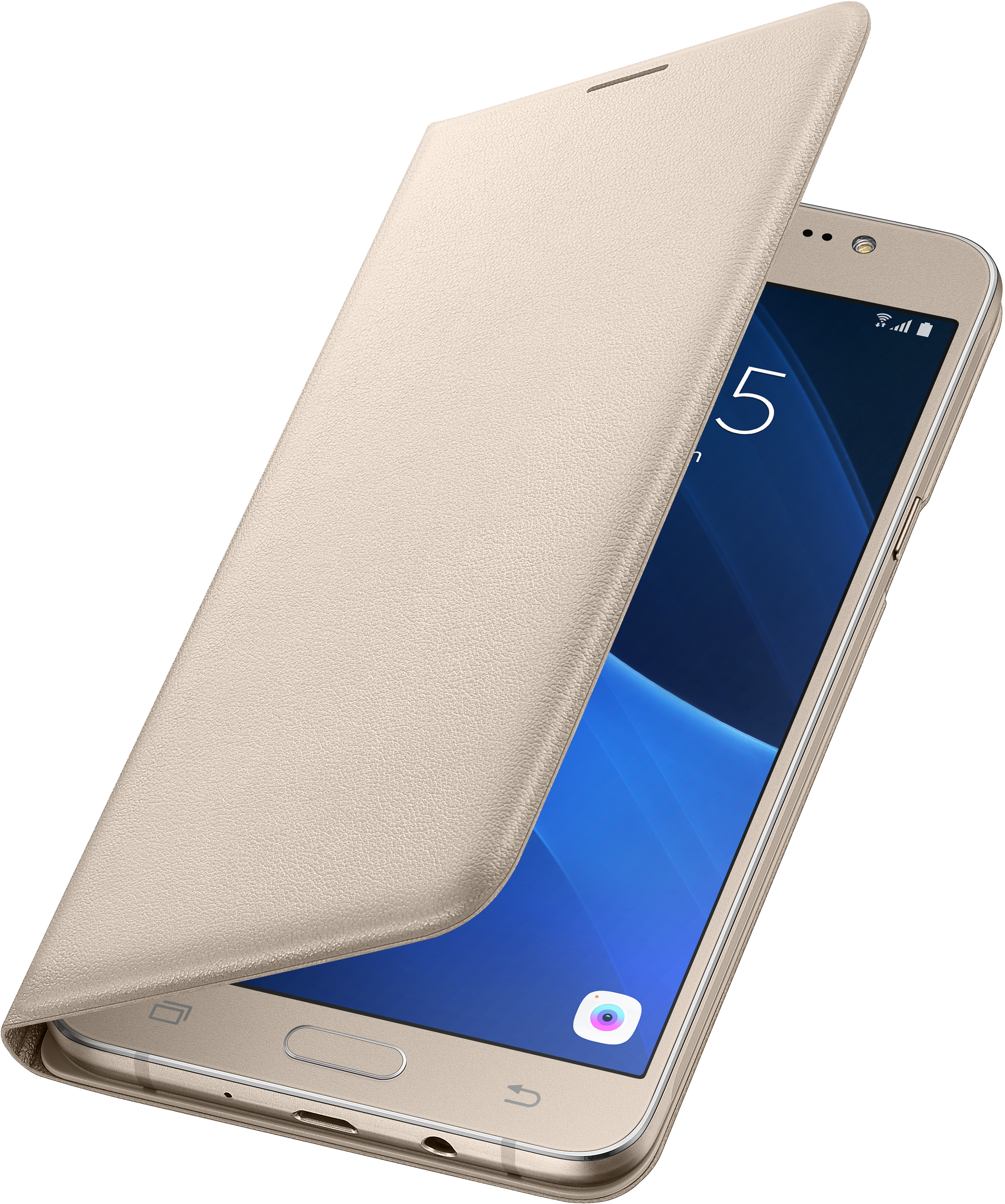 SAMSUNG EF-WJ710, Bookcover, Samsung, Galaxy J7 (2016), Gold