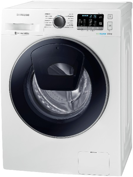 Lavadora carga frontal - Samsung WW80K5410UW, 8 kg, 1400 rpm, AddWash, Clase A+++, Blanco