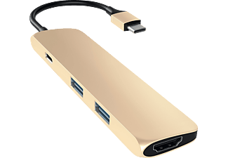 SATECHI PASSTHROUGH - Adapter (Gold)