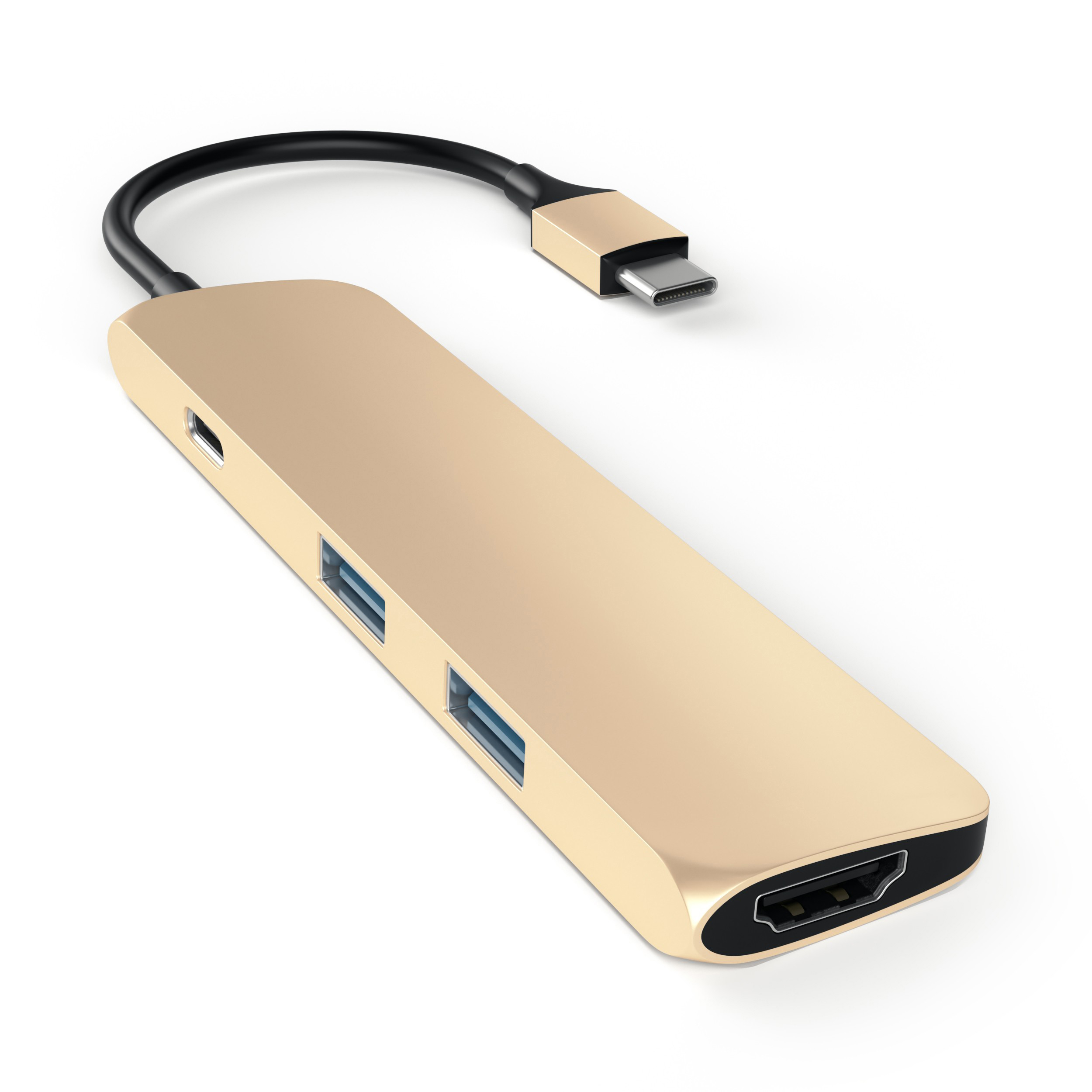 SATECHI PASSTHROUGH - Adapter (Gold)