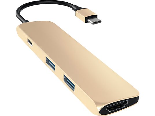 SATECHI PASSTHROUGH - Adapter (Gold)