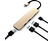 SATECHI Slim USB Type-C MultiPort Adapter med 4K HDMI videoutgång och 2 USB 3.0 portar