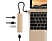 SATECHI Slim USB Type-C MultiPort Adapter med 4K HDMI videoutgång och 2 USB 3.0 portar