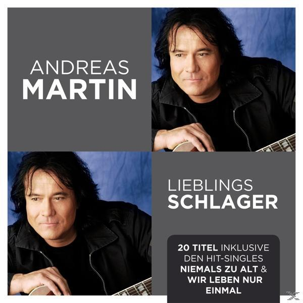 Albumcover: Andreas Martin, mit zwei Fotos von ihm. Text: Lieblingsschlager.