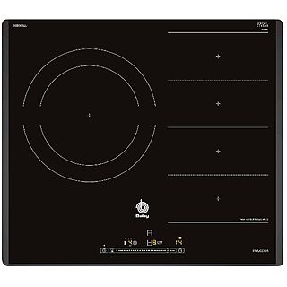 Placa inducción - Balay 3EB969LU, 2 zonas, Modular, Zona gigante de 28 cm, Función Sprint, Control deslizante, Negro