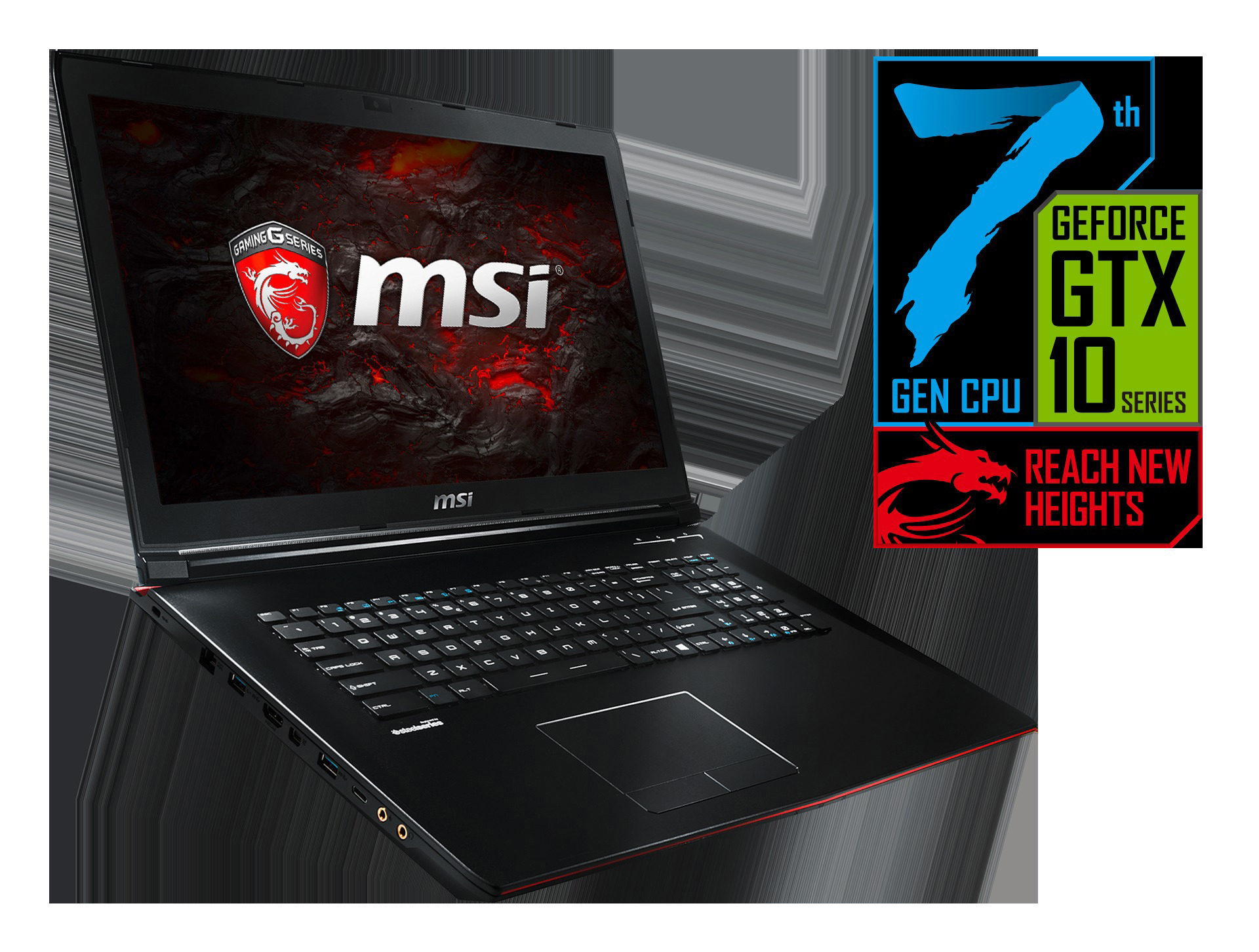 MSI GP72 7RD-047DE Leopard - 17,3 Zoll - Intel® Core™ i7 i7-7700HQ - 16 GB - 256 GB - NVIDIA GeForce® GTX 1050 - Windows 10 Home (64 Bit)
