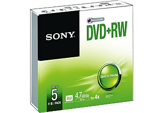 SONY 5DPW47SS DVD-RW lemez 4.7 GB 4x, 5 db
