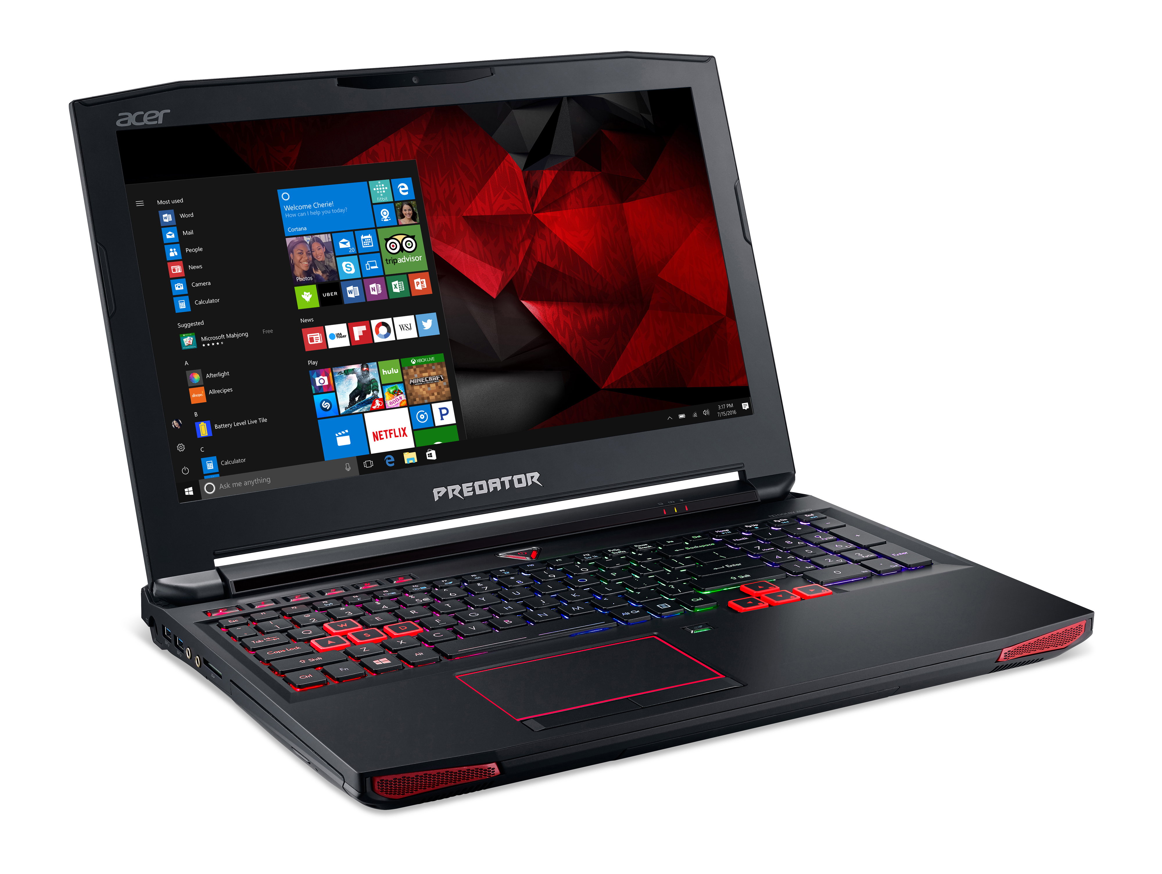 ACER Predator 15 (G9-593-751X) - 15,6 Zoll - Intel® Core™ i7 i7-7700HQ - 16 GB - 256 GB - NVIDIA GeForce® GTX 1070 - Windows 10 Home (64 Bit)