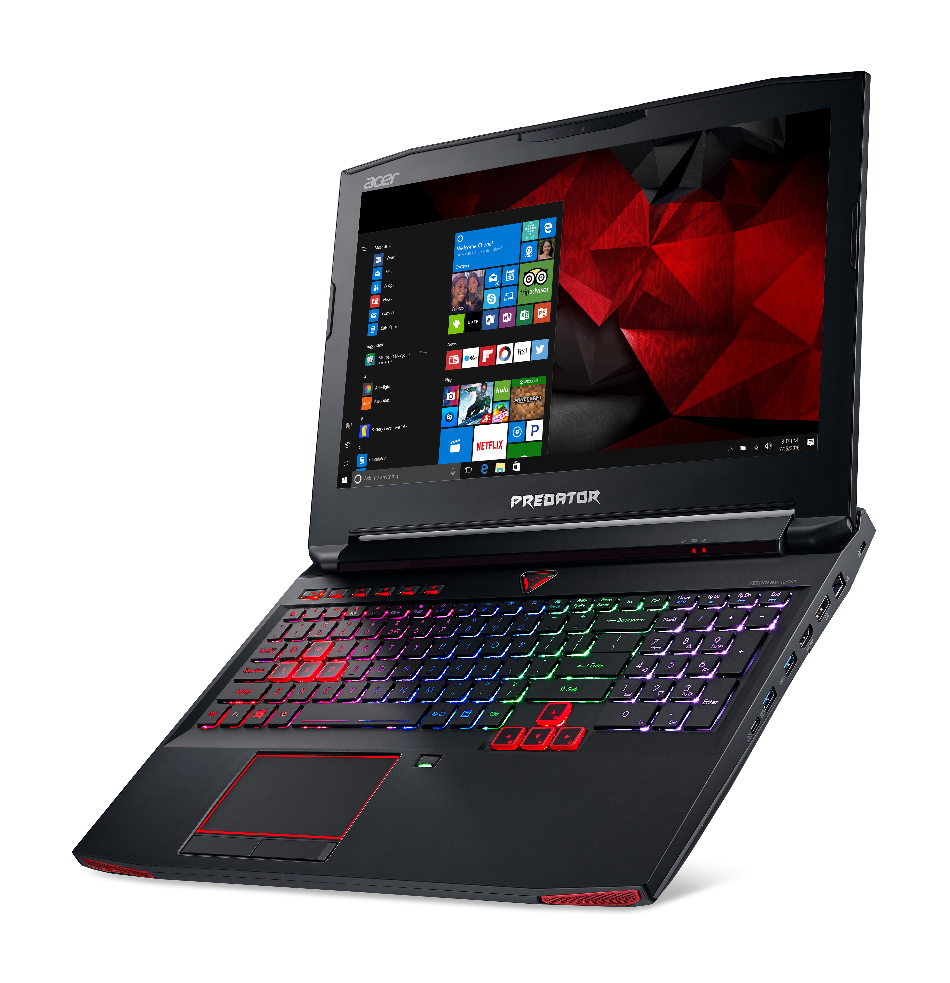ACER Predator 15 (G9-593-751X) - 15,6 Zoll - Intel® Core™ i7 i7-7700HQ - 16 GB - 256 GB - NVIDIA GeForce® GTX 1070 - Windows 10 Home (64 Bit)