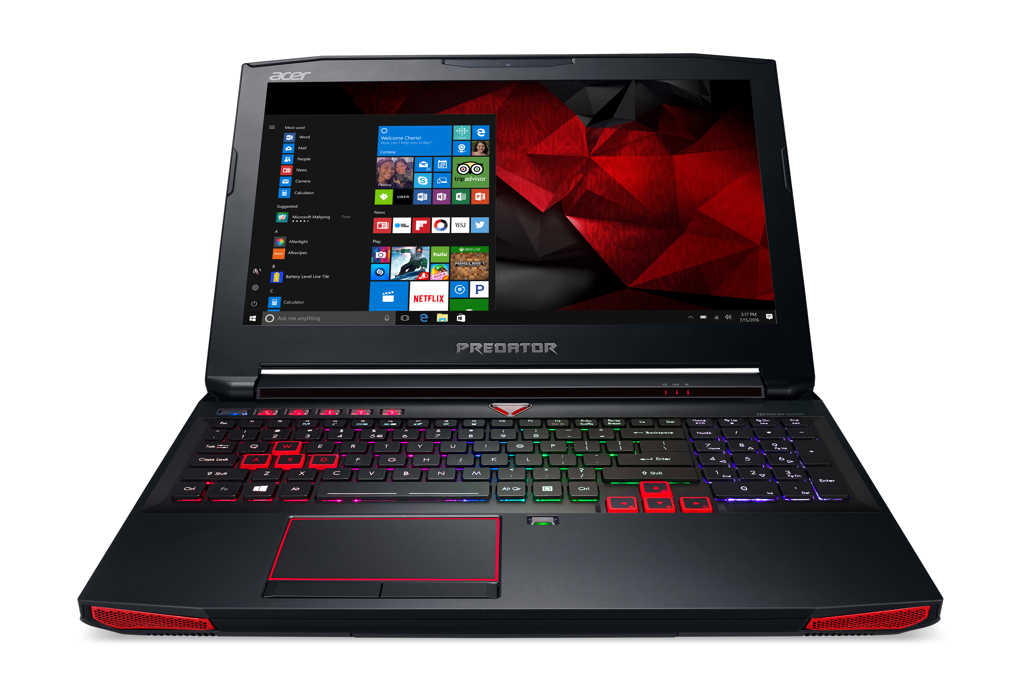 ACER Predator 15 (G9-593-751X) - 15,6 Zoll - Intel® Core™ i7 i7-7700HQ - 16 GB - 256 GB - NVIDIA GeForce® GTX 1070 - Windows 10 Home (64 Bit)