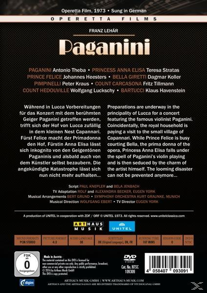 Antonio Theba, Teresa Stratas, Johannes Heesters, Peter Kraus - Paganini  - (DVD)