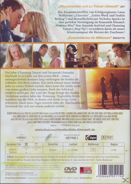 DVD-Cover mit einem sich umarmenden Paar, einer Sonnenuntergangsszene und Text auf Deutsch.