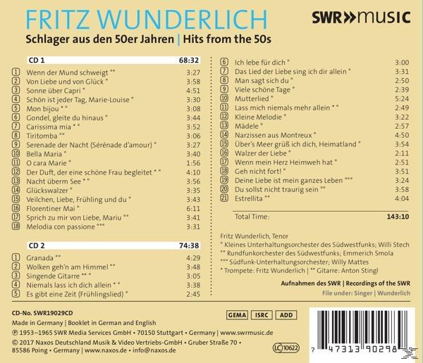Rückseite einer CD mit Titellisten. Text ist schwarz auf beigem Hintergrund.