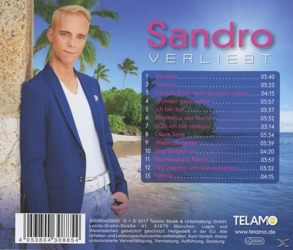 CD-Cover mit blondem Mann in blauem Jackett und dem Titel 'Verliebt'.