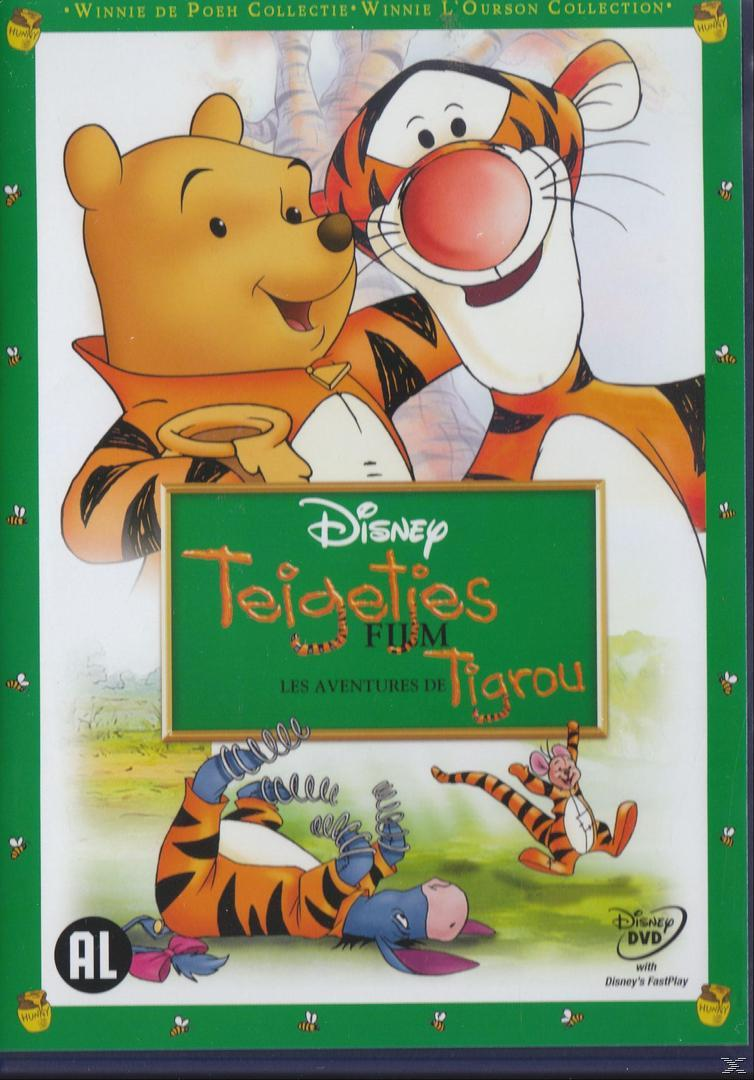 Couverture DVD de Winnie l'ourson. Winnie et Tigrou sont ensemble. D'autres personnages sont dans la scène.