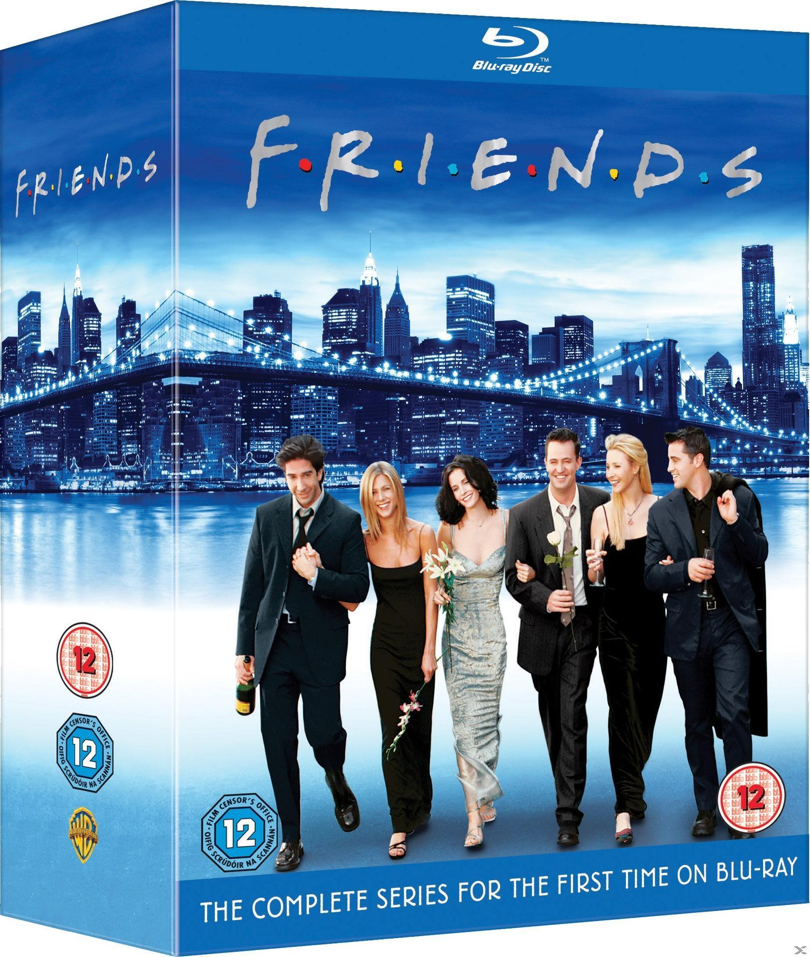 Blu-ray boxset van Friends met de belangrijkste castleden op de cover.