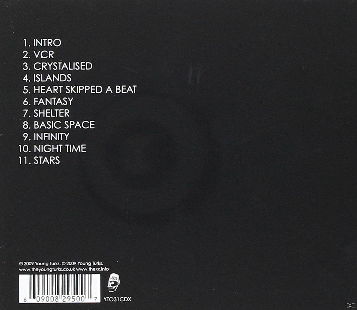 Die Rückseite einer CD-Hülle mit Trackliste und schlichtem schwarzem Hintergrund.
