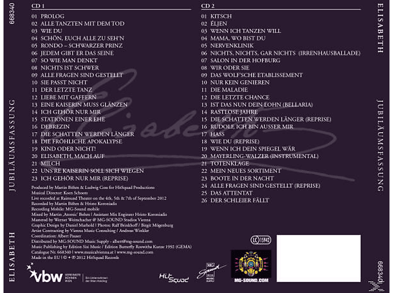 Thumbnail - Annemieke van Dam,Mark Seibert,Kurosch Abbasi - Elisabeth (CD)